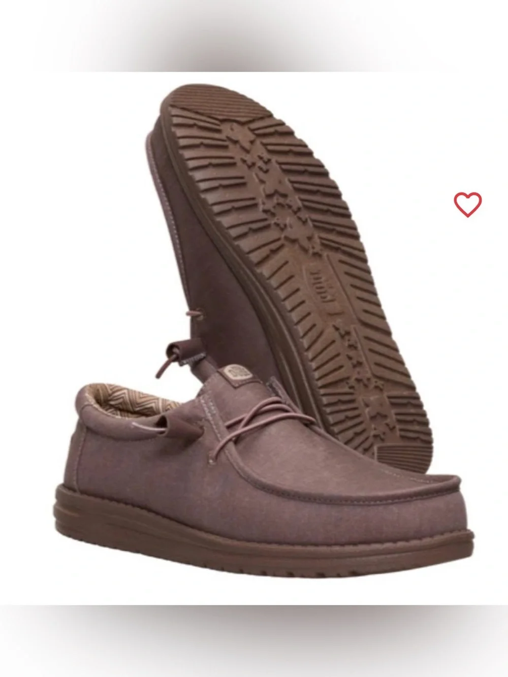Hey Dude Men’s Wally Brown Canvas Slip-On Shoes Size 13 NWT